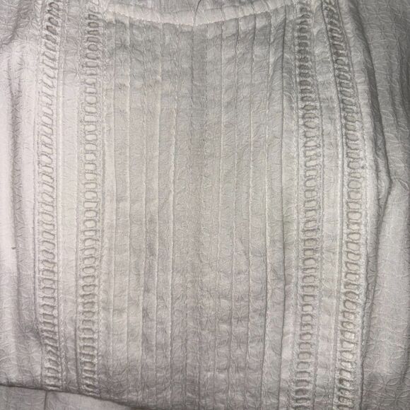 Doe & Rae White Cotton Summer Dress Sz Small Cottagecore/Coastal/Boho Fit&Flare - Picture 3 of 5